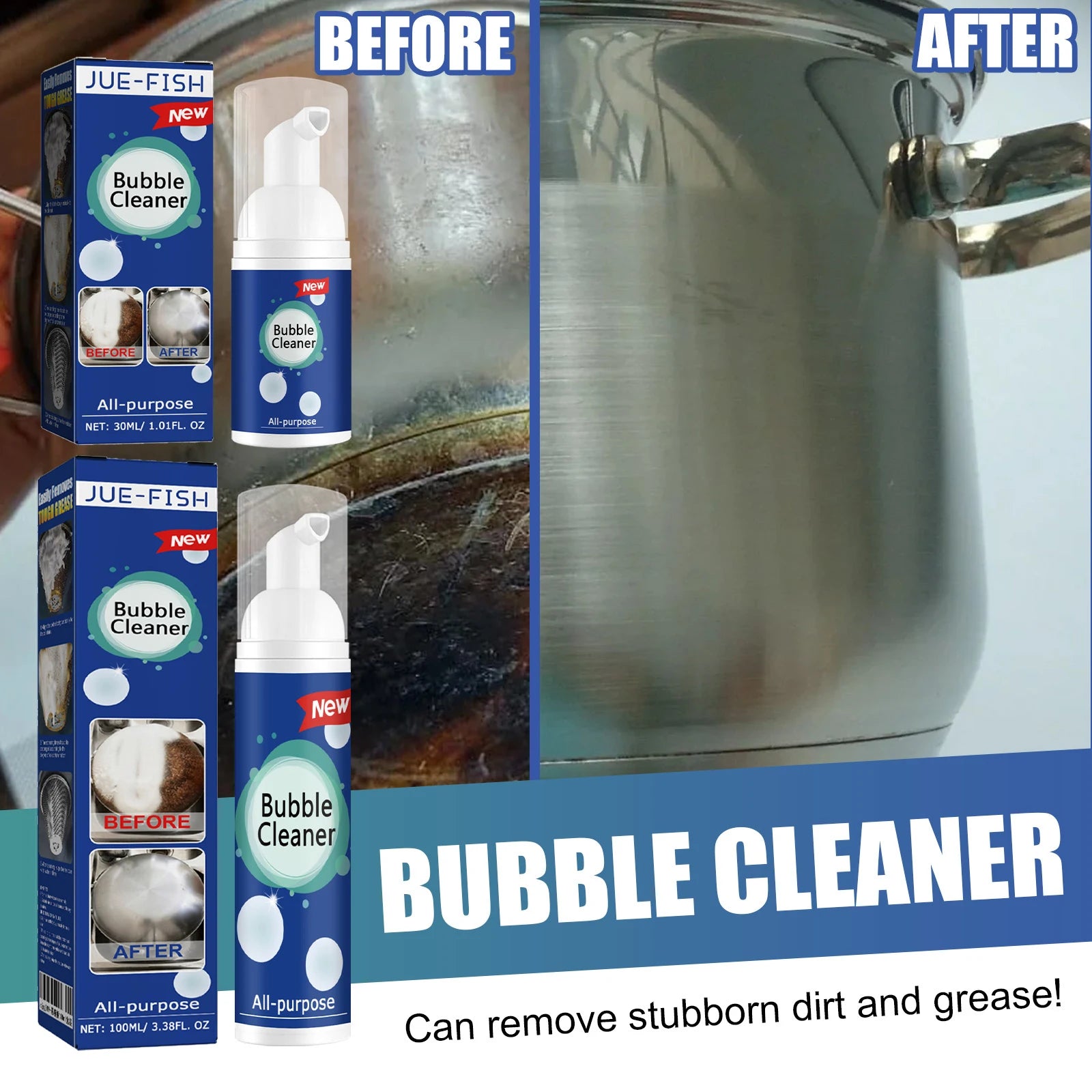 Bubble Cleaner Spray for Kitchen Deep Removing Heavy Oil Stains Effectively Cleaning Cookware Surface Household Cleaning Mousse Qme