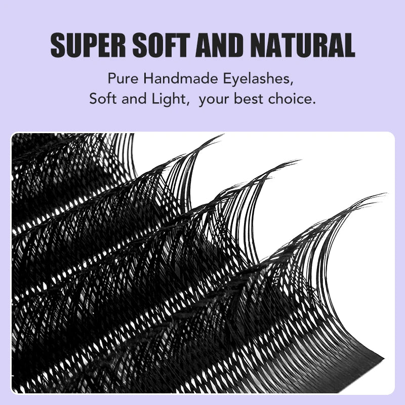 NATUHANA 3 Split Tips Y-shaped Eyelash Extensions Black Colourful Y Qme