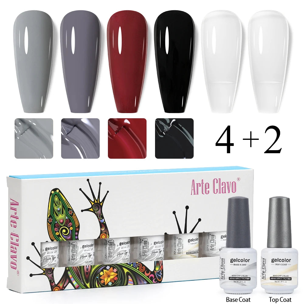 Arte Clavo Colourful Box Nail Gel Polish Semi Permanent UV Led Qme ZH42