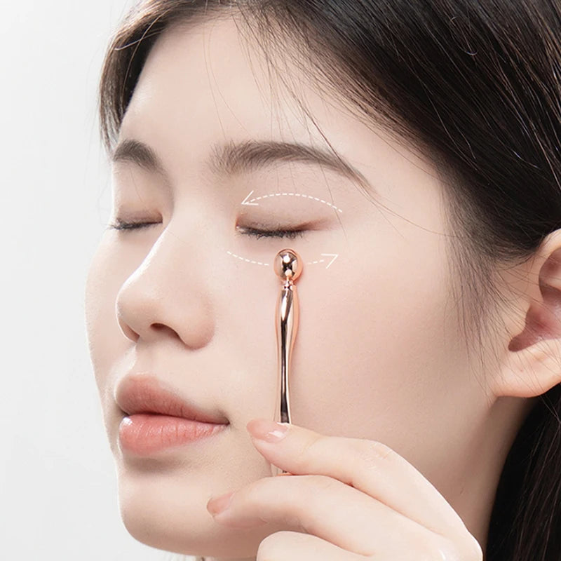 Eye Face Cream Applicator Alloy Beauty Spoon Roller Facial Massage Qme