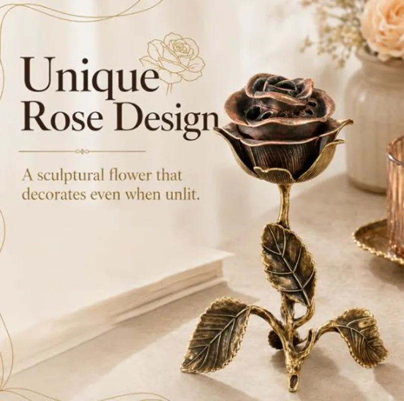 Antique Rose-scented Incense Burner Vintage Ceramic Aromatherapy Qme