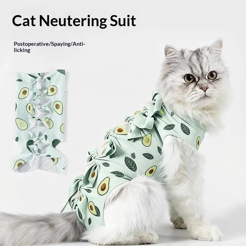 Postoperative Recovery Anti Licking Clothing Adjustable Cat Wound Qme