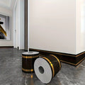 Roll Up Self-Adhesive Skirting Board Anti-Collision and Waterproof Waistline Living Room and Bedroom Decorative Wall Stickers Qme DW-237 10pcs