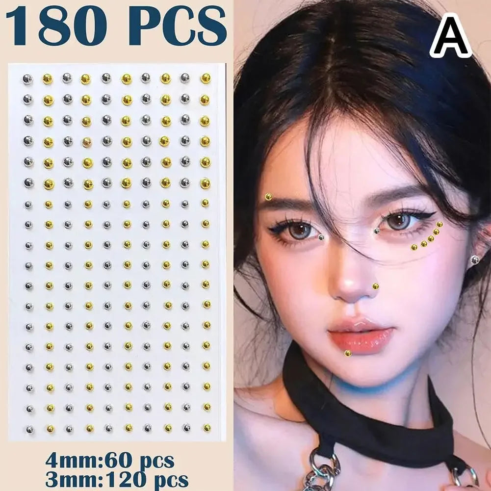 Steel Fake Nose Sticker Non Piercied Lip Nails Ear Stud For Women Men Pack Fake Eyebrow Lip Piercing Body Jewelry A1G6 Qme A CN