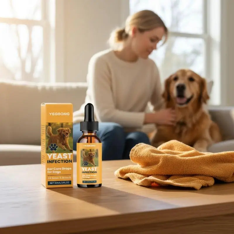 Yegbong Pet Ear Cleaning Drops Remove Wax Dirt Relieve Itchy Odor Qme