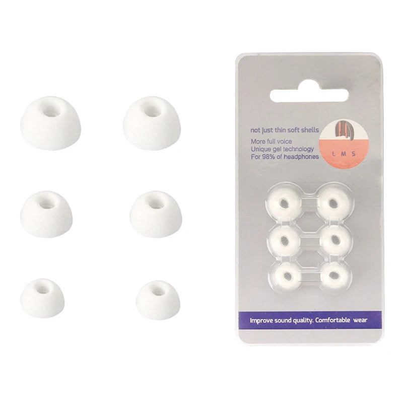 Silicone Ear Tips Soundcore Liberty 4 NC Earbuds Eartips Life P2 P3 Qme White