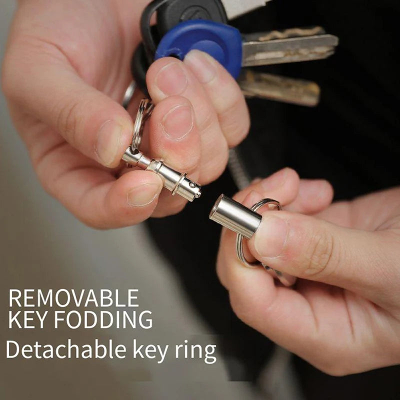 Removable Keyring Outdoor Gadgets Camping Pen Double Key Ring Holder Qme 1pc