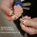 Removable Keyring Outdoor Gadgets Camping Pen Double Key Ring Holder Qme 1pc