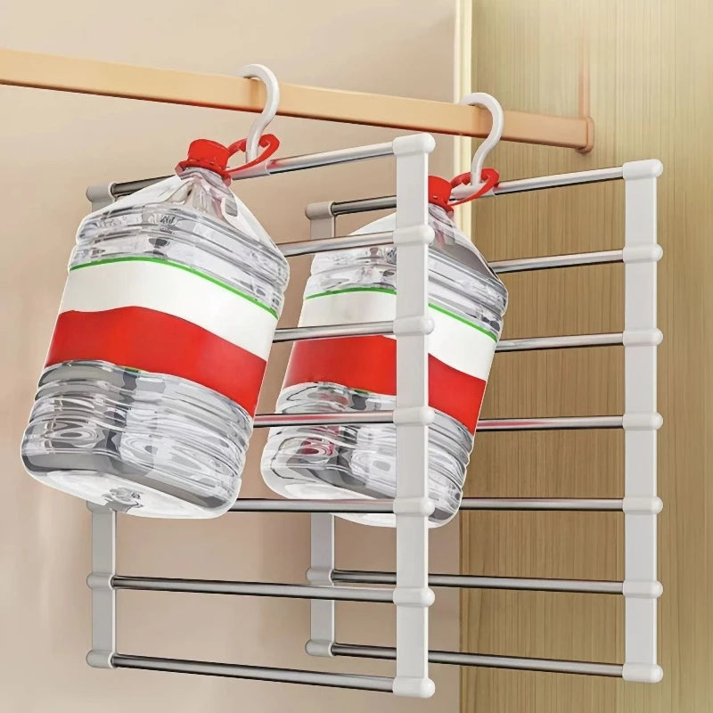 Multi-layer Pants Hanger Foldable Space Saving Clothes Rack Non-slip Qme