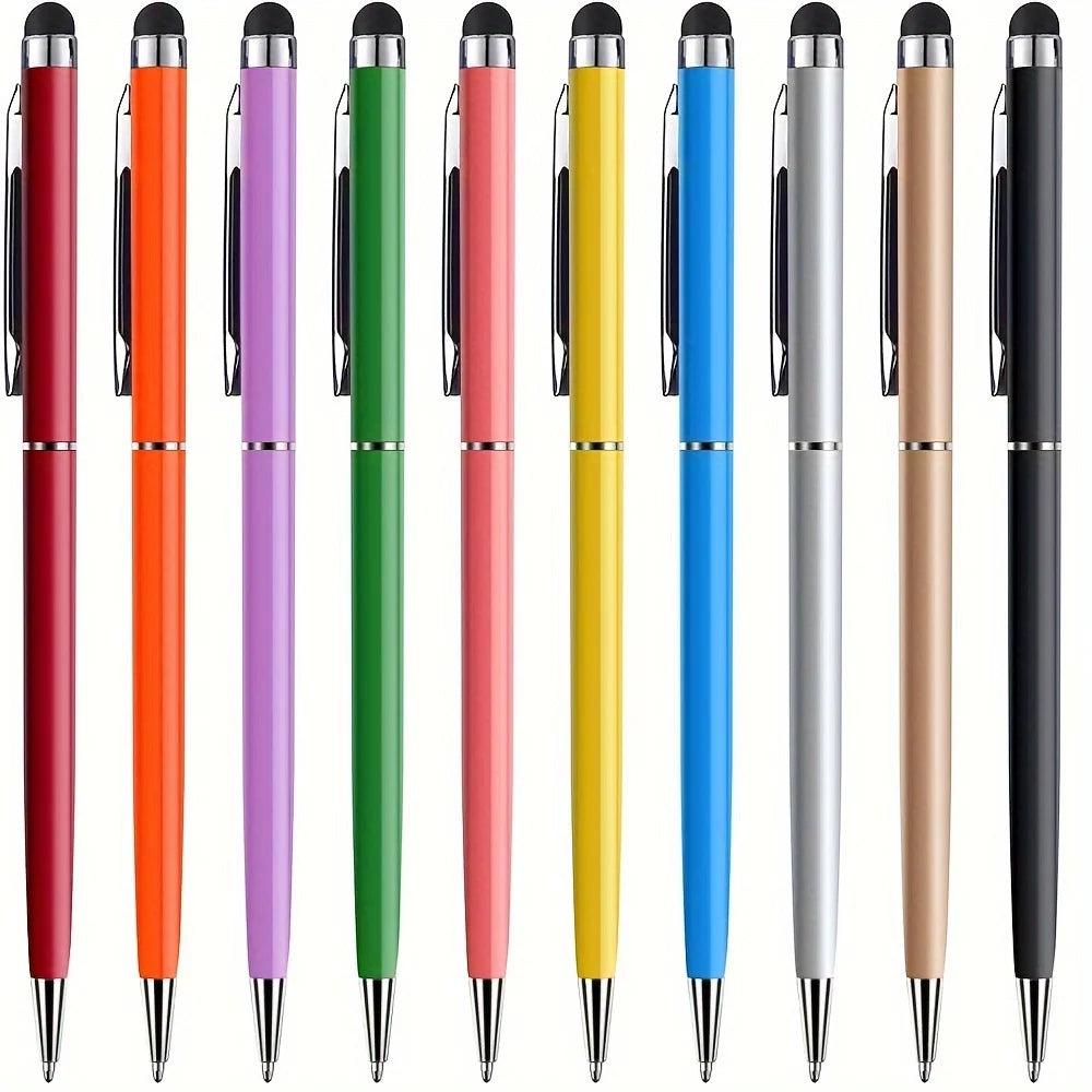 Touchscreen Stylus Compatible with Mobile Phones, Tablets, Kindle, and Black Ink Ballpoint Pen -2-in-1 Stylist Pen Suitable Qme