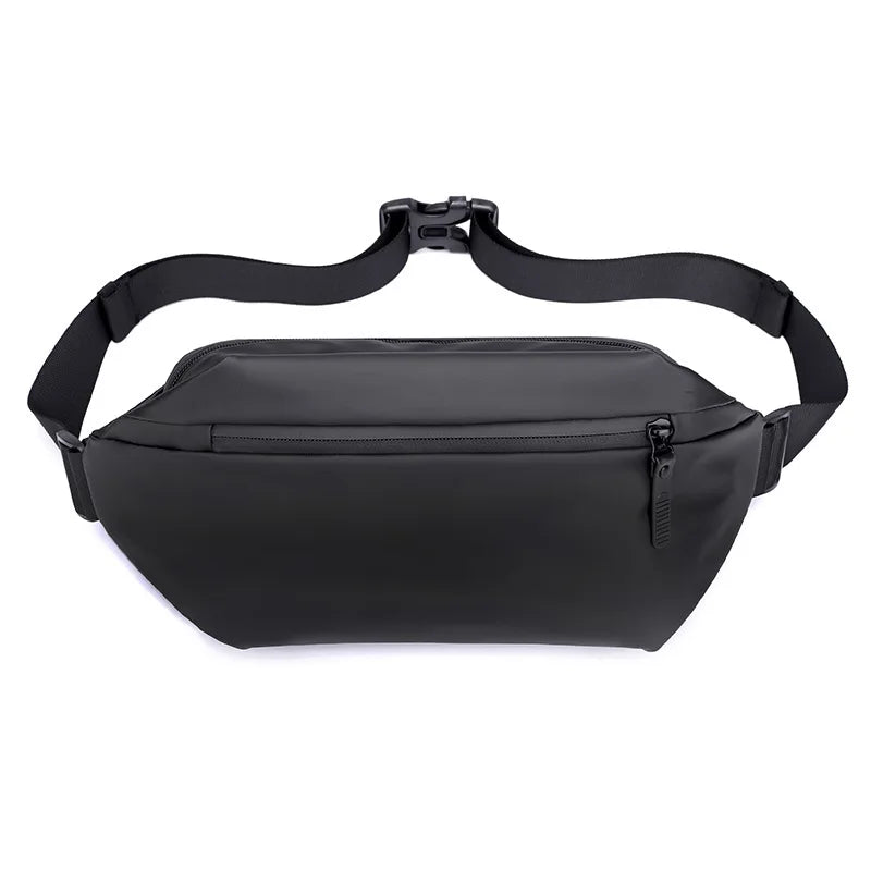 Men's Outdoor Multi-functional Crossbody Bag Breathable Business Qme black