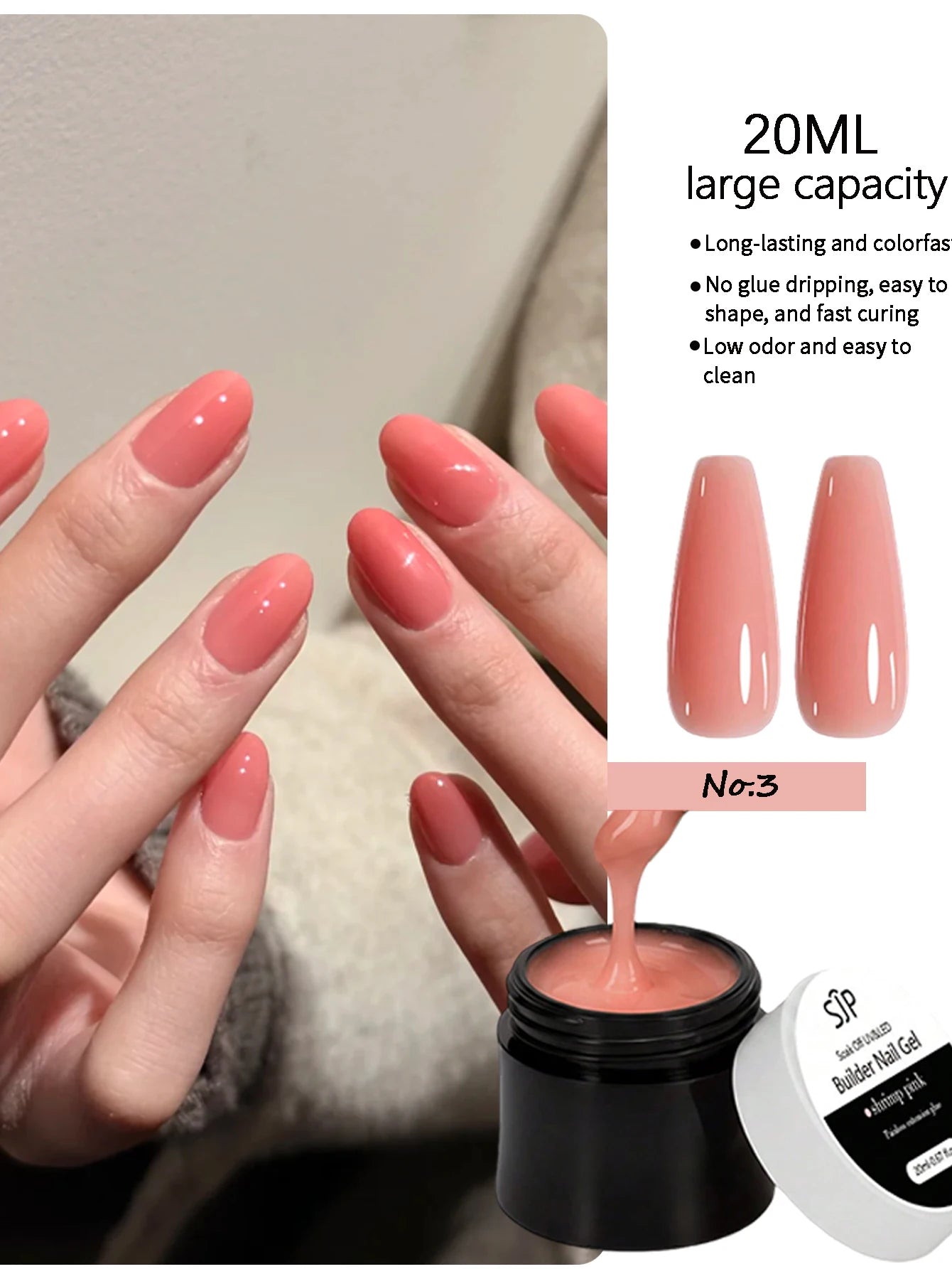 Painless Leveling Extending Nail Gel UV DIY Art Charm Suitable Salons Qme 03