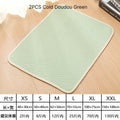 A Cooling Mat Summer Pet Cold Bed Extra Large For Small Big Dogs Pet Accessories Cat Durable Blanket Sofa Cat Ice Pad Blanket Qme Cold Doudou Green M