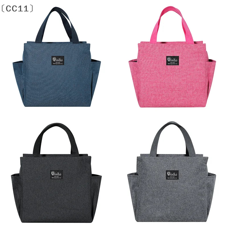 CC11Large Capacity Cooler Bag Oxford Portable Zipper Thermal Lunch Qme