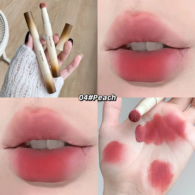 Gege Bear Velvet Matte Lip Powder Cream Long-Lasting Moisturizing Lipstick Autumn-Winter Color Natural-Looking Lip Stain Qme GX1256-4