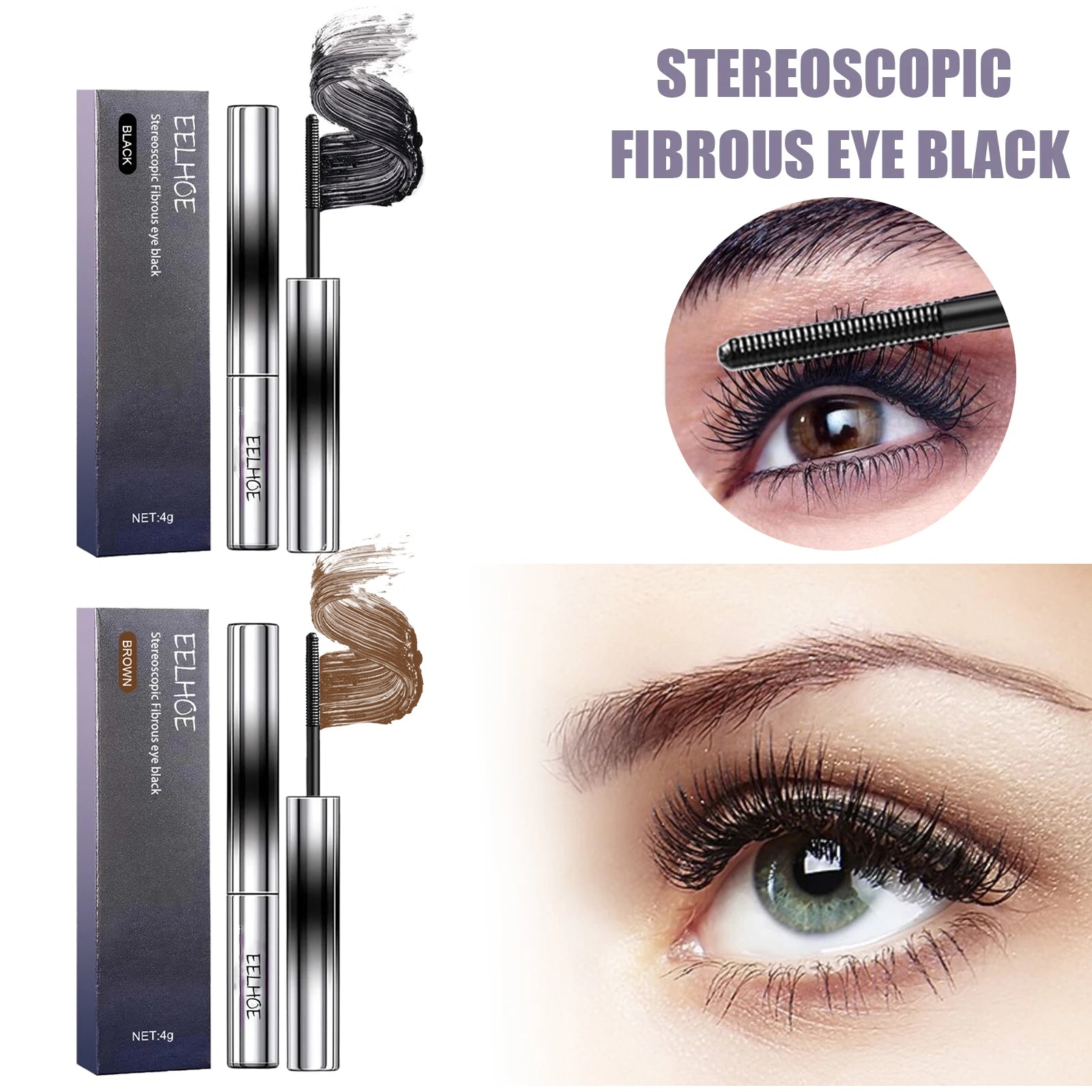 Curling Mascara Thick Waterproof Lengthening Black/brown Eyelash Styling Lash Extension Eye Lashes Brush Makeup Eye-Cosmetics Qme
