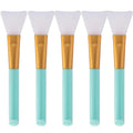 1/2/3/5-pack Silicone Facial Mask Brushes - Mild and Soft, Suitable for All Skin Types, Mud Film Brush DIY Adjusting Beauty Tool Qme Green 5pcs