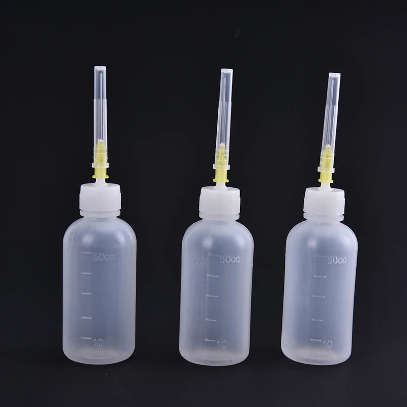 Transparent Polyethylene Needle Dispenser Dispensing Bottle Rosin Qme onesize