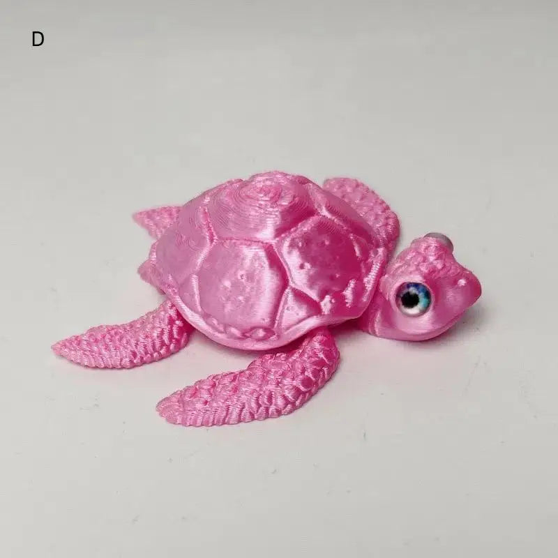 3D Printed Turtle Figurines Movable Joints Collection Desktop Decoration Ornaments Holiday Gifts Qme D