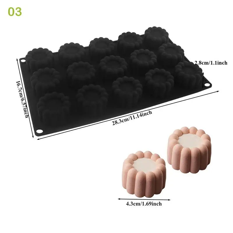 Round Silicone Cake Mold Cylinder Shape Flexible Reusable Baking Tray Qme 3