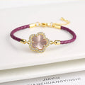 Trendy New Sweet Fashion Natural White Solid Five Leaf Petals Women Jewelry Set Necklace Earrings High Quality Gift Qme Bracelet 9