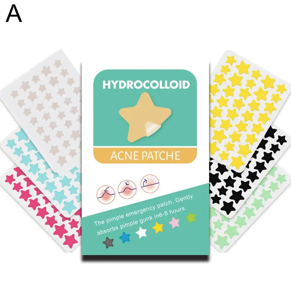 Mixed Sizes Hydrocolloid Acne Pimple Patches Invisible Circle Star Qme A-240pcs