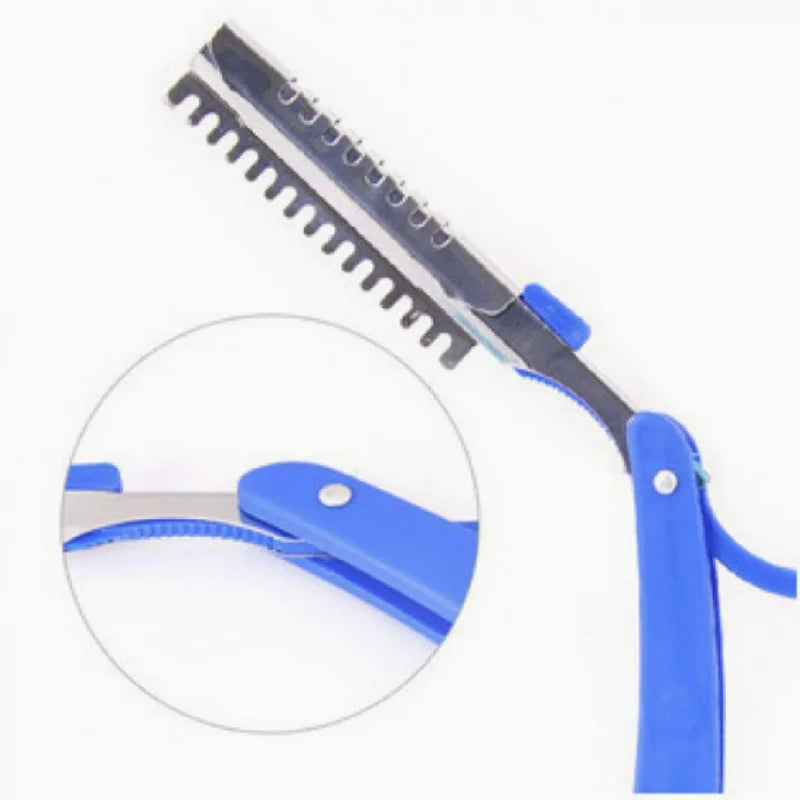 1/3/5/10pcs Professional Manual eyebrow trimmers Folding Hair Remover Stainless Steel Razor Eyebrows hair replaceable blades Qme