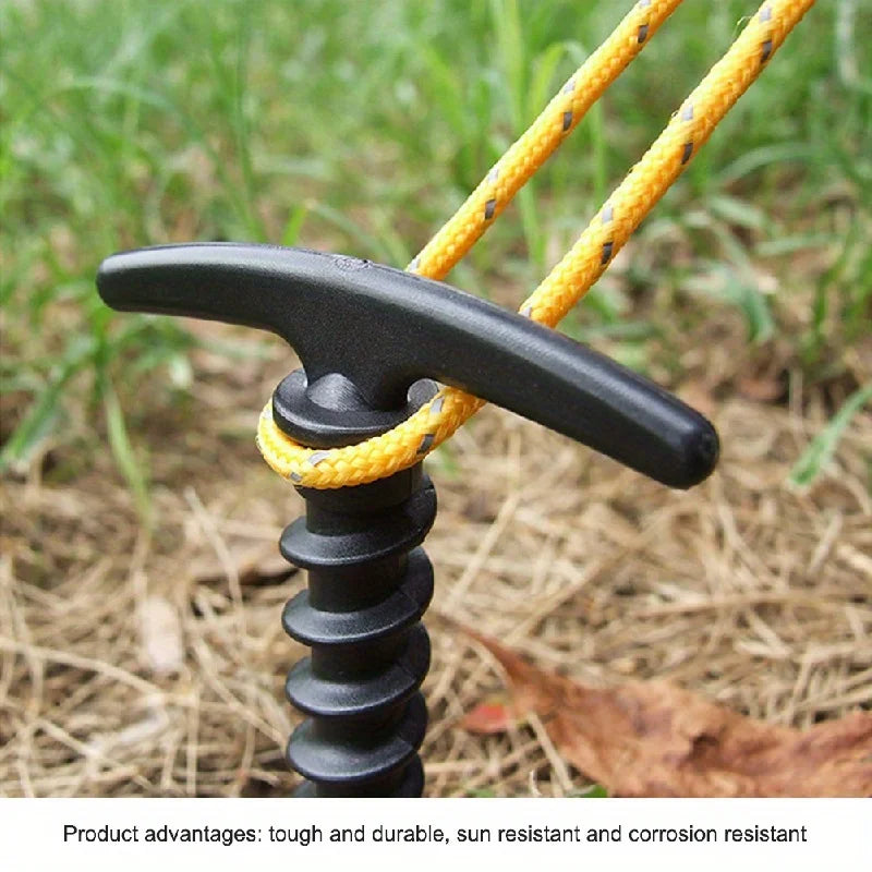 Durable Screw Stakes with Ergonomic Handles, Canopies, Outdoor Shelters, Outdoor Anchoring Spiral Screws Qme
