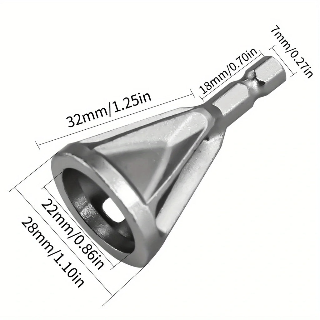 1pc Chamfering Tool, Metal Deburring External Chamfering Tool, Suitable For Various Chuck Electric Drilling Tools Qme 1pc