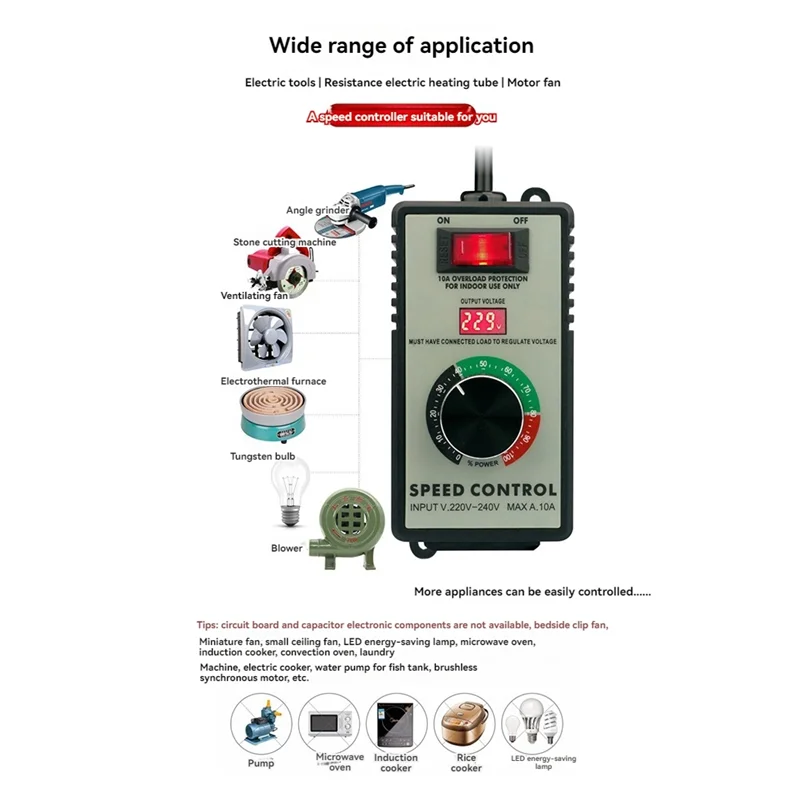 A02F-4000W Variable Voltage Regulator Grinders Controller Speed Controller Frequency Converter Qme