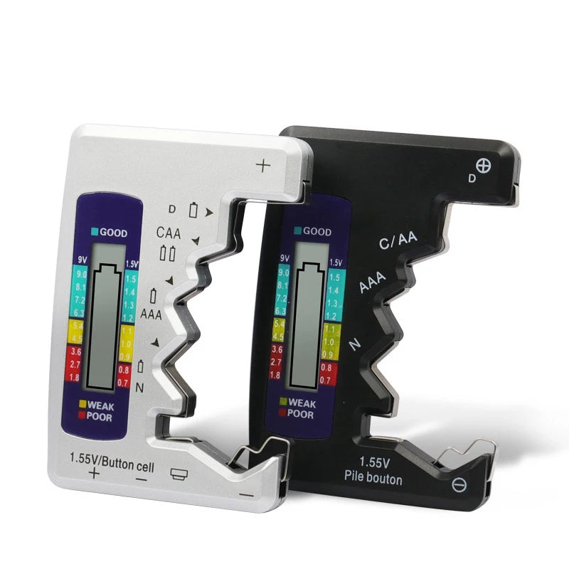 BT-886 Black Portable Battery Capacity Indicator Compact Lithium Qme