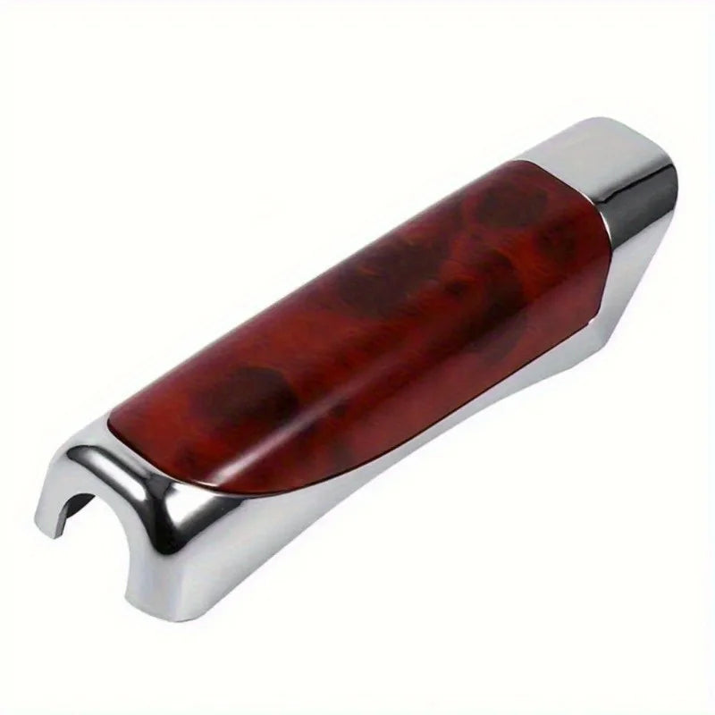 Universal Car Handbrake Protect Cover Styling Wooden Carbon Fiber Decor High Quality ABS Smooth SUV Interior Accessory Qme Red