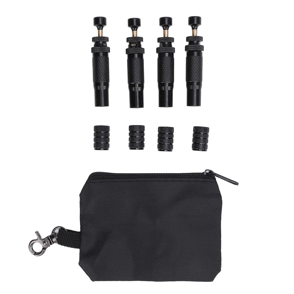 4PCS Tire Deflator Valve Kit Adjustable Auto Stop 10 to 30 PSI Range Screw On Tyre Air Down Tool for Off Road 4x4 Vehicle Qme 4pcs