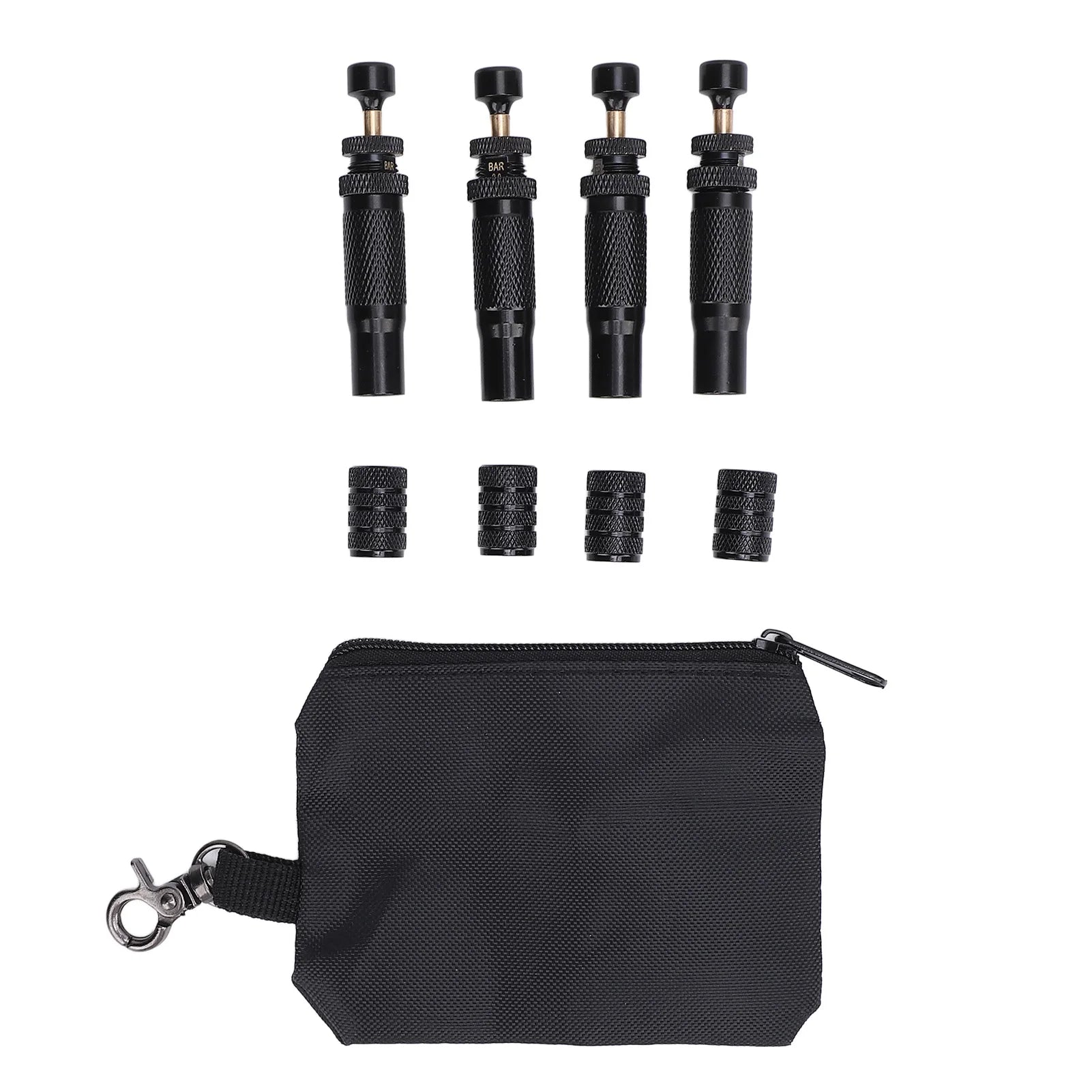4PCS Tire Deflator Valve Kit Adjustable Auto Stop 10 to 30 PSI Range Screw On Tyre Air Down Tool for Off Road 4x4 Vehicle Qme 4pcs