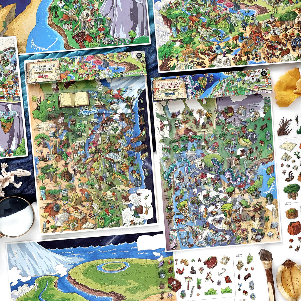 Today's opening series Kawaii Cut Film Stickers Pack Korean Stationery 4 Sheets Aesthetic Journal Sticker Scrapbooking Supplies Qme