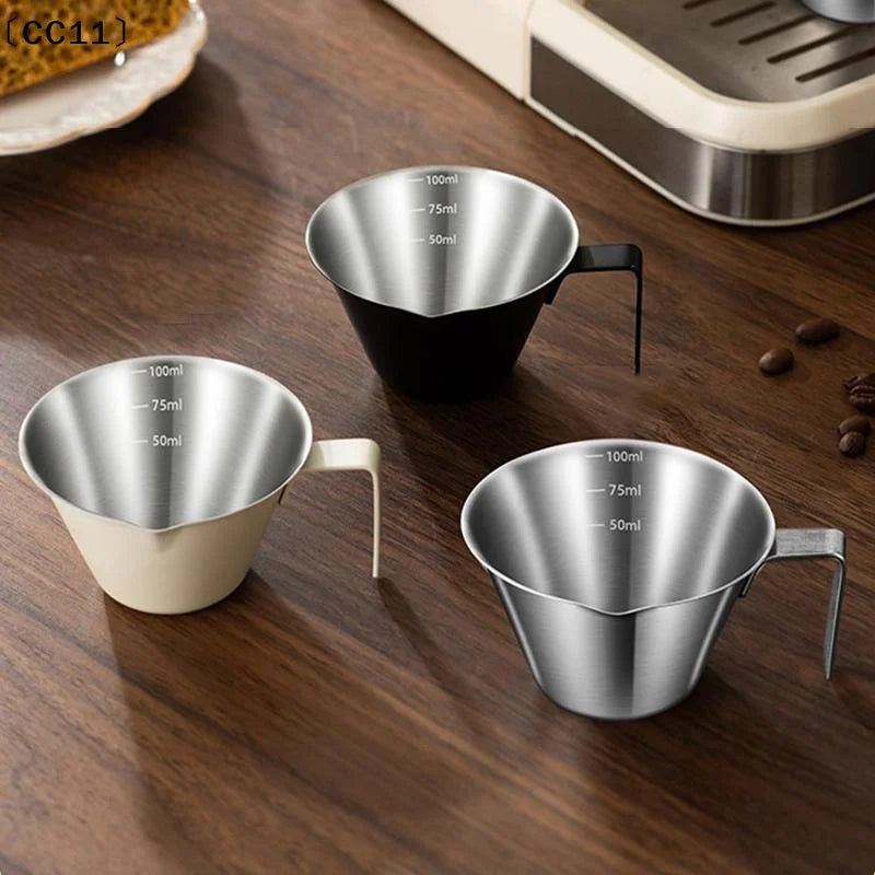 Stainless Steel Coffee Extraction Cup Scale Small Milk Spoon Making Qme