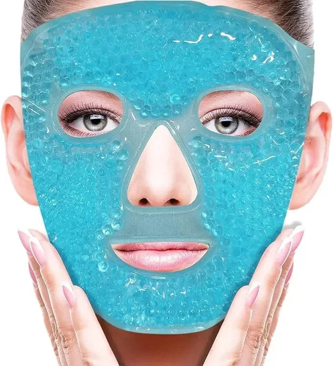 SPA Ice Cold Heat Full Face Eye Mask Sleeping Reduce Puff Dark Qme Blue