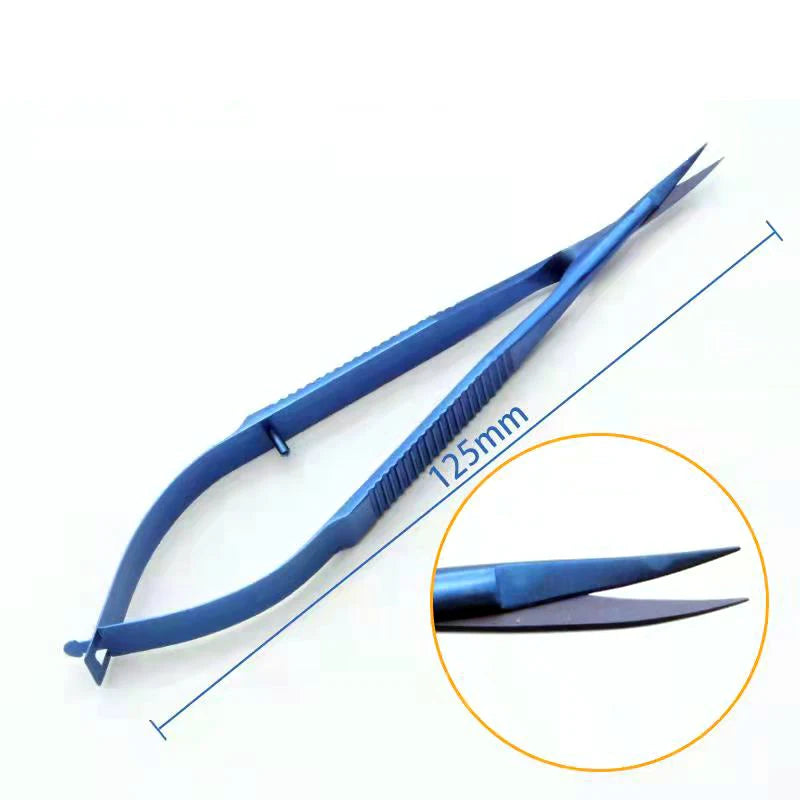 Castroviejo Corneal Scissors Capsule Membrane Titanium Stainles Steel Qme curved