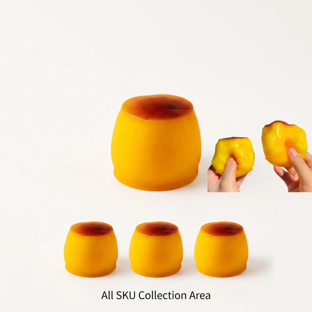 Caramel Pudding Stress Relief Toy Soft and Cute Slow-rising Fidget Toy Simulated Food Party DIY Decor Fun Holiday Gift Qme