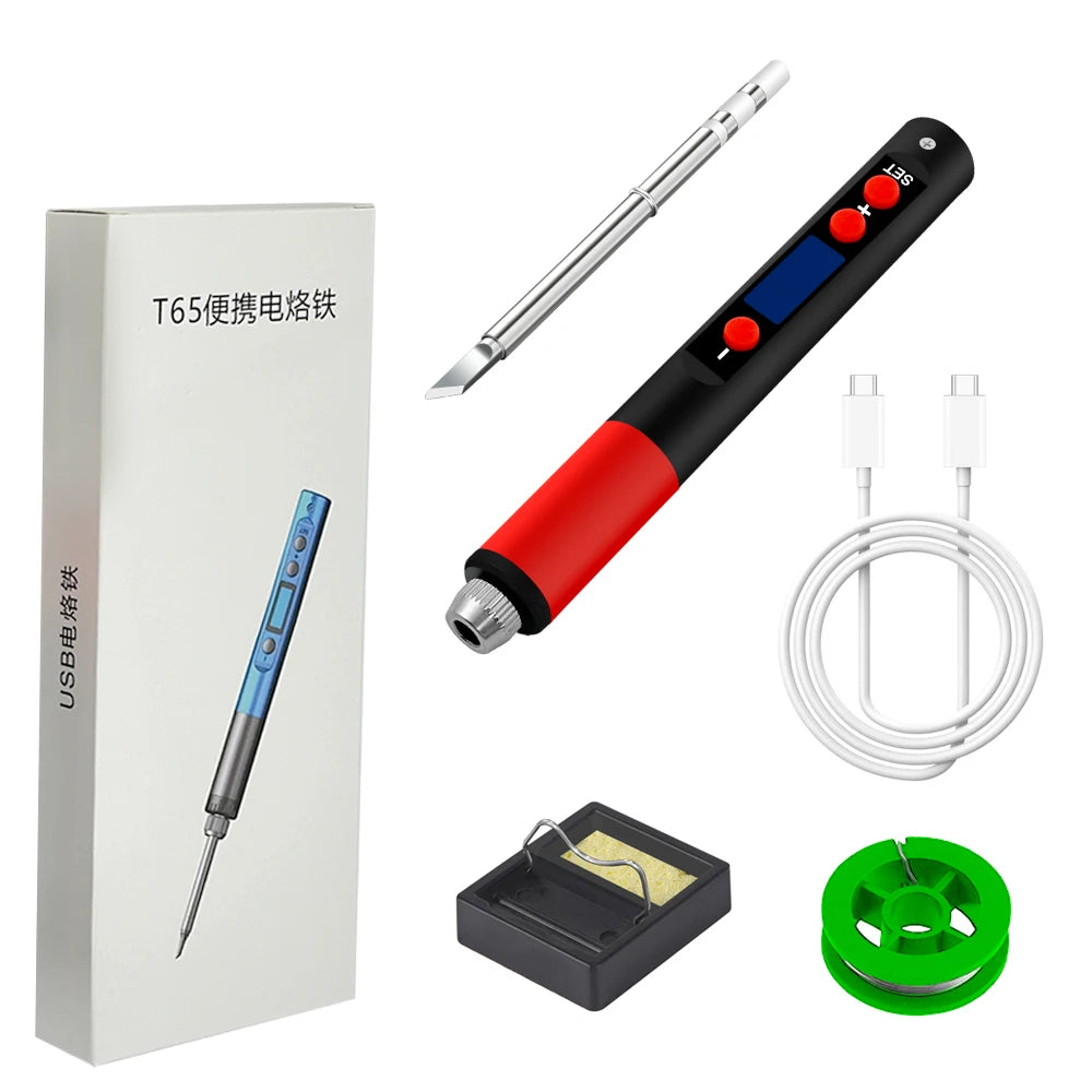 T12 Series T65 Digital Electric USB Soldering Iron Mini Smart Qme T65 SET1