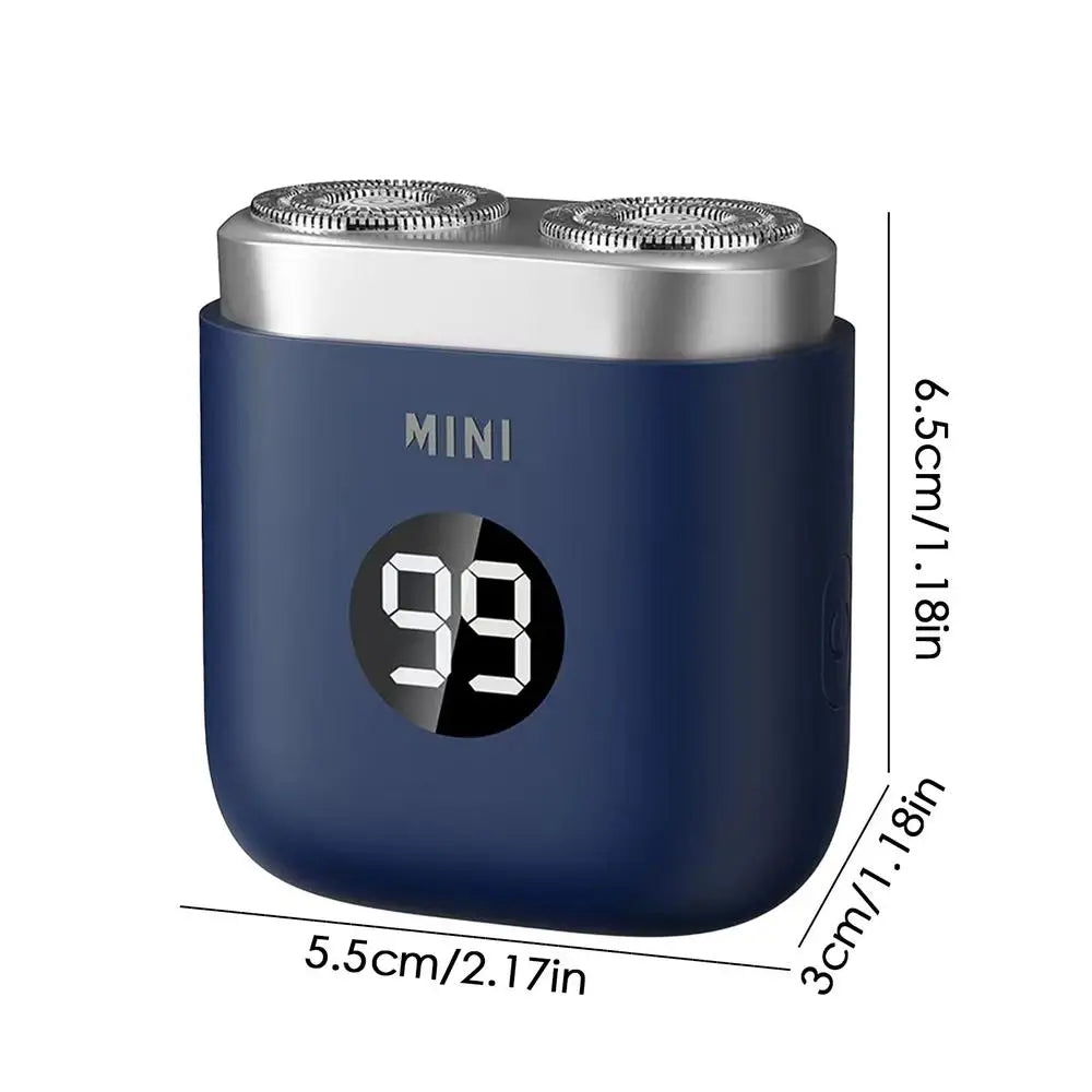Pocket Electric Shaver Compact USB Charging Men's Beard Trimmer Qme Blue China Mainland