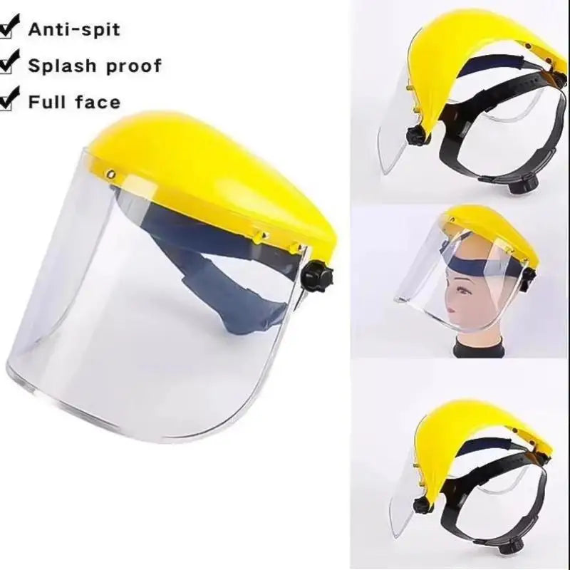 Safety Hard Face Shield Protective Mask Adjustable Head Strap Full Qme