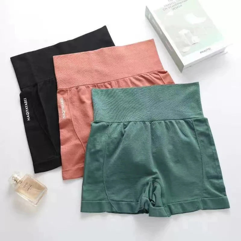 Waist Sports Women's Cycling Jogging Fitness Shorts Seamless Thin Qme