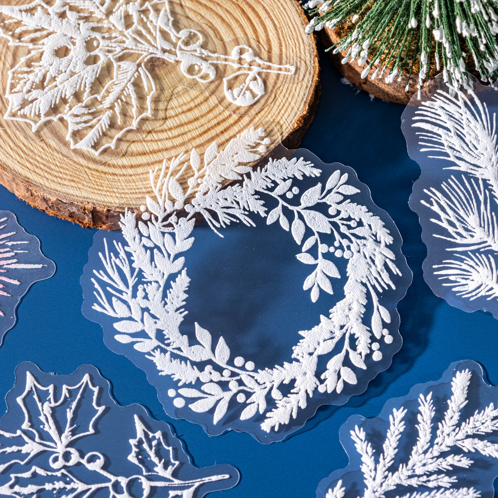 20 Sheets/Bag 3D Foam Winter Snowflake Christmas Sticker Set for DIY Scrapbook Guitar Phone Case Notebook Decoration Craft Qme