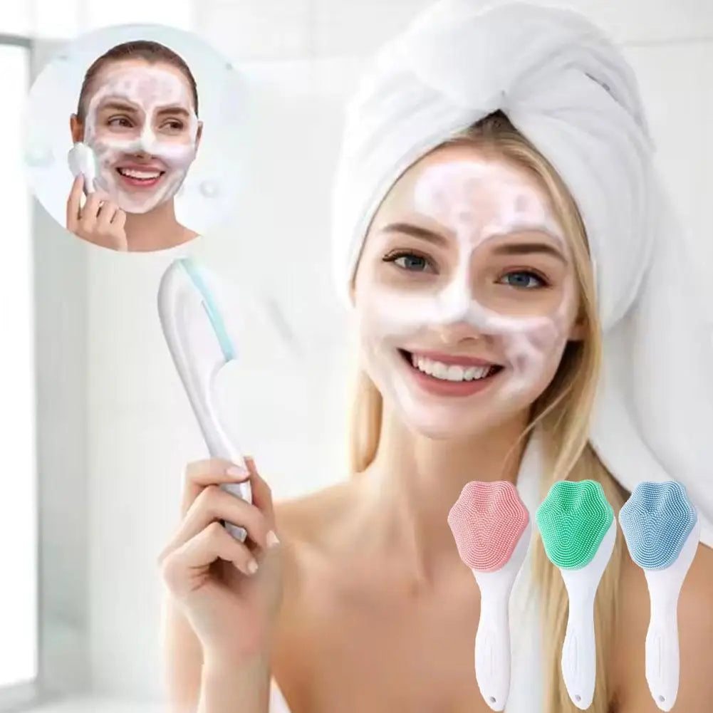 Silicone Face Scrubber Exfoliator Brush Facial Cleansing Blackhead Qme