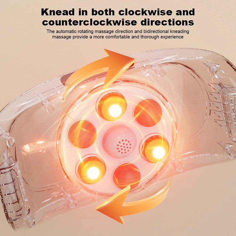 Electric Abdominal Massager Relieves Discomfort Bian Stone Tummy Kneading Instrument 2 Level Automatic for Bloating Constipation Qme