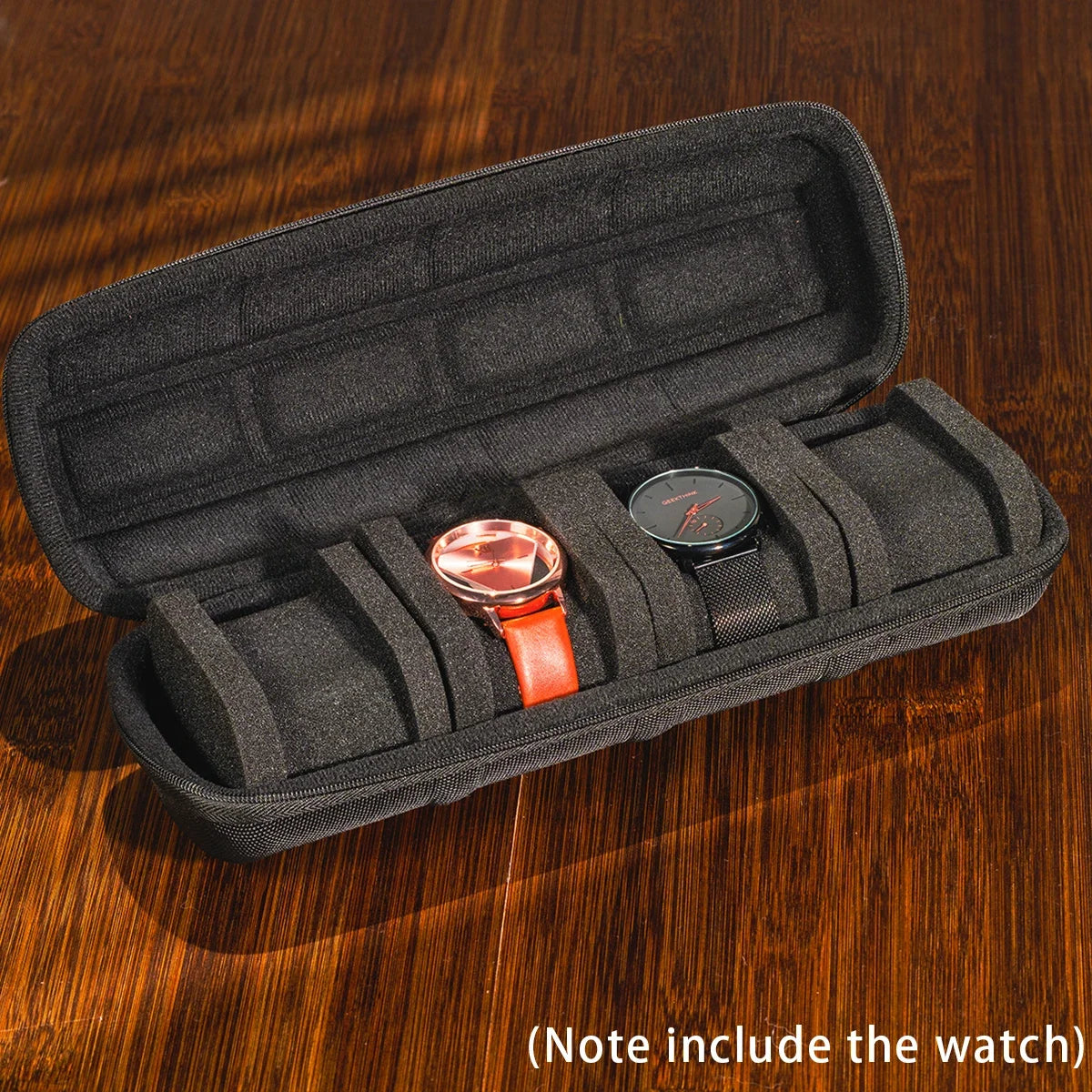Watch Box Organizer Watch Travel Case Portable Storage Watch Display Holder for Wristwatches and Smart Watches Men Women gift Qme 4 Slot