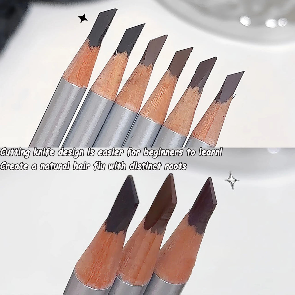 Slanted Blade Eyebrow Pencil Waterproof Makeup Natural Lines Hair Flu Wood Eyebrow Pen Tint Tattoo Grey Coffee Eye Brow Pencil Qme