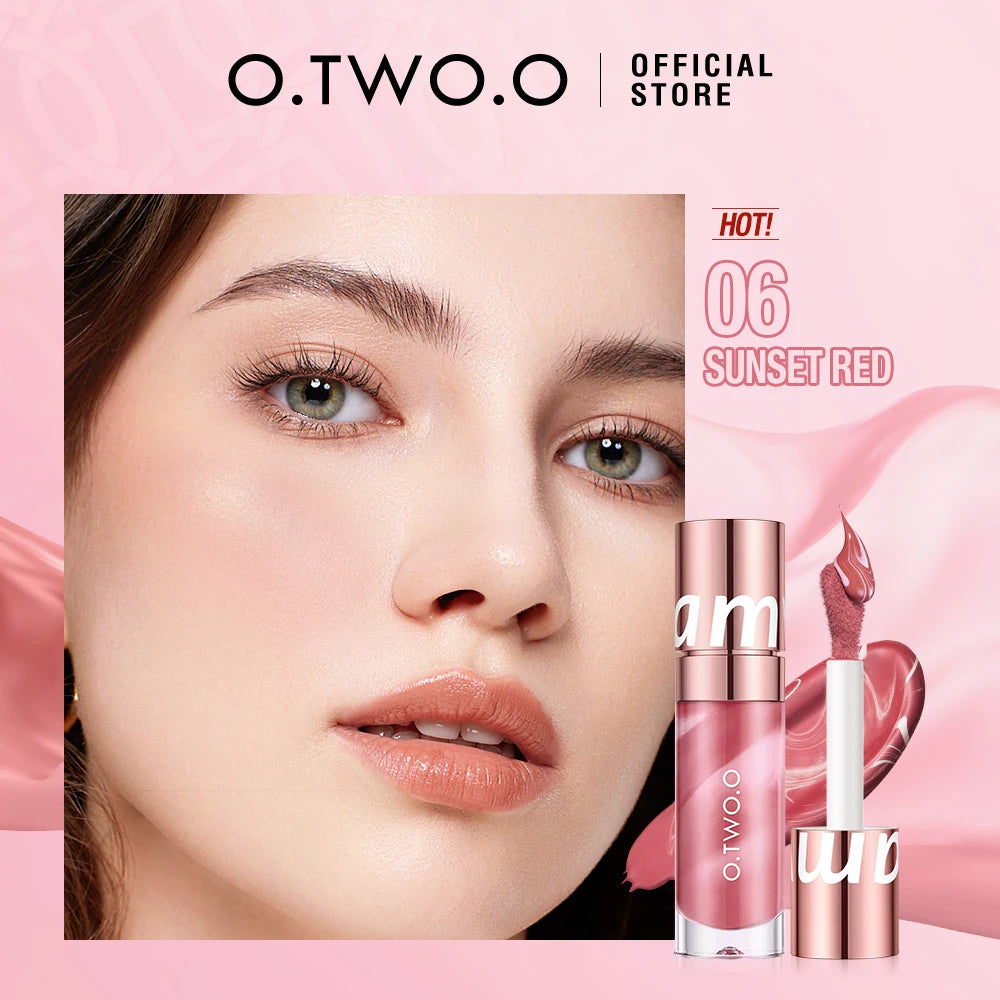 O TWO Liquid Blush Face Blusher Moisturizing Long Lasting Natural Qme 06 Sunset Red China Mainland