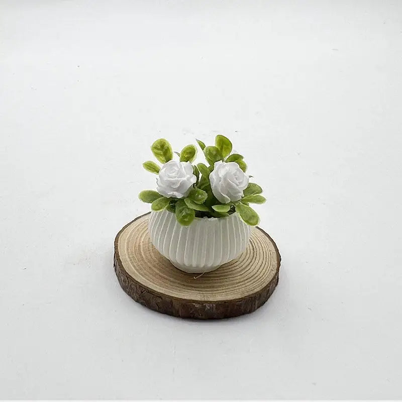 Plant Potted Plants Model Miniature Landscape Handicrafts Doll House Qme A1